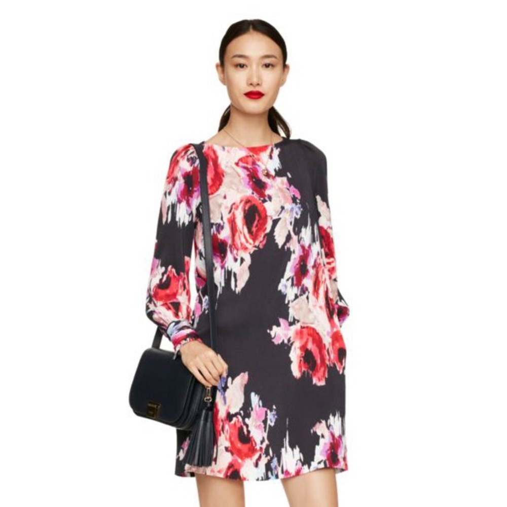🌟 HOST PICK 🌟 🌹 KSNY Cordette Shift Dress in Hazy Floral (Ink Multi) 🌹